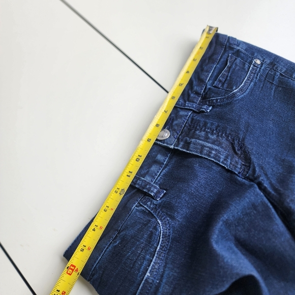 Elle Dark Wash Straight Leg Stretch Denim Blue Jeans Size 10 Regular 31x28 - Picture 5 of 10